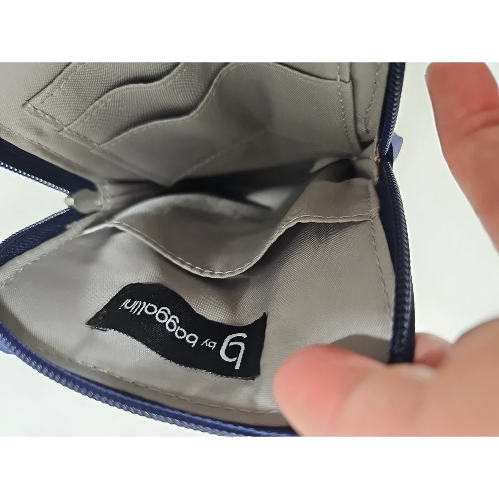 BG By Baggaloni Crossbody Bag Purse Solid Blue RFID ID Card Organizer NWOT